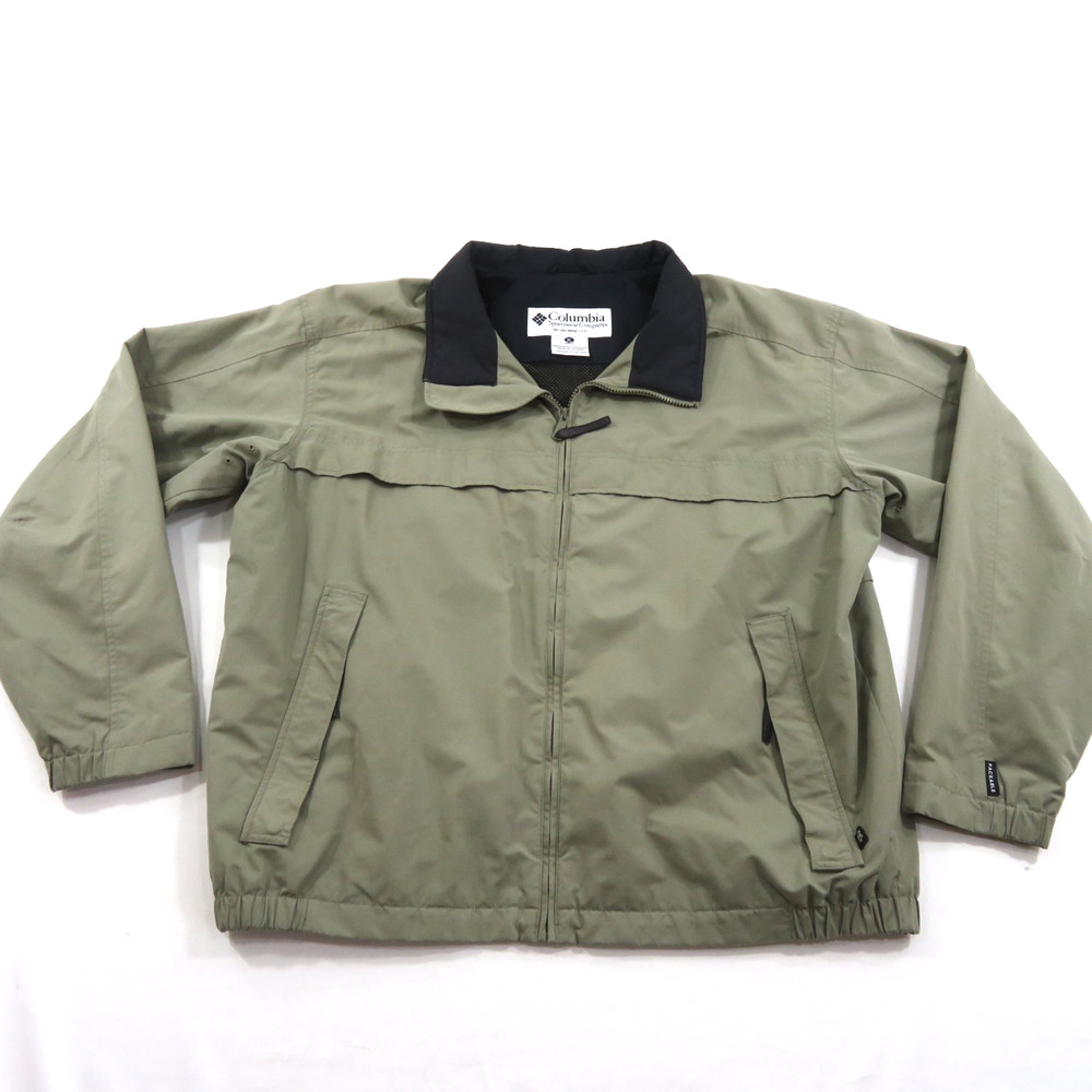 Columbia GRT Men's Coat Mesh Lined Khaki Green Color Sz XL 1990s Vintage